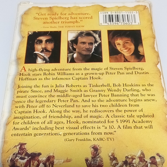 $3/15 Hook VHS Tape 043396706033 - Picture 3 of 6